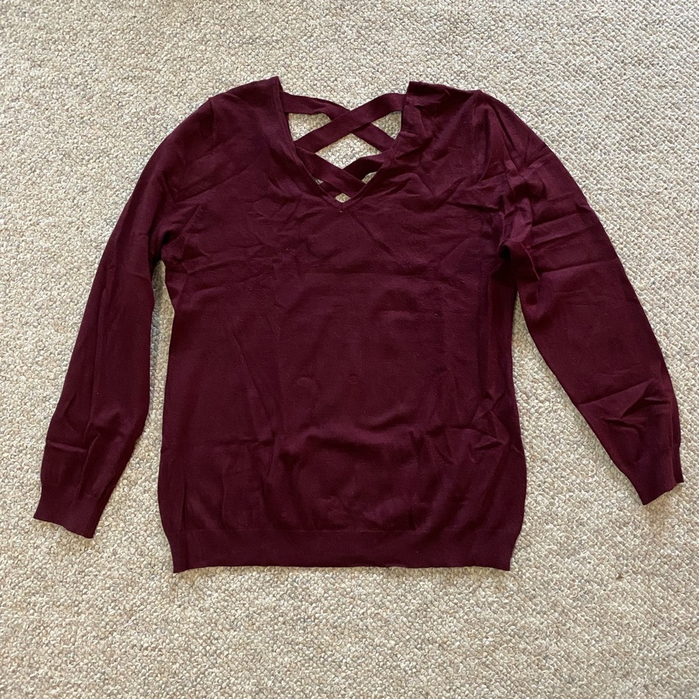 Love Ellie Sweater, dark red, size Large